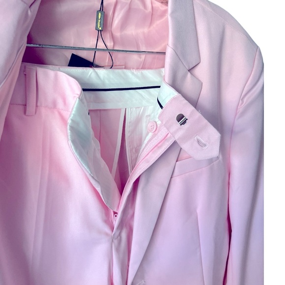 NWT Ween Charm 2-Piece Suit Jacket and Pants Set Medium Light Pink - Picture 9 of 13